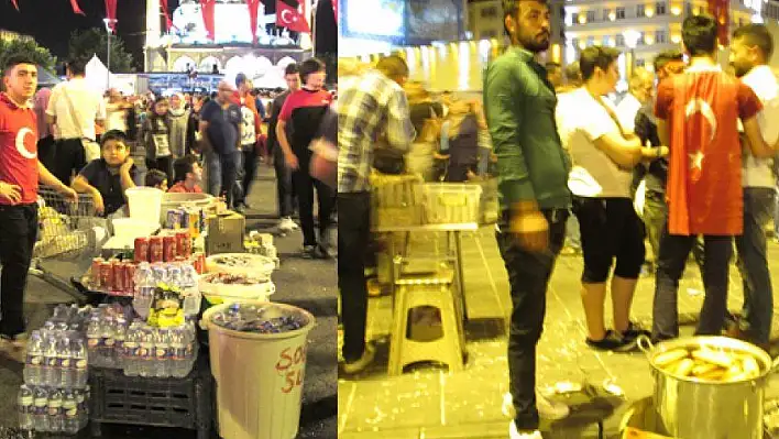 Meydan'da nöbeti ticarete döktüler