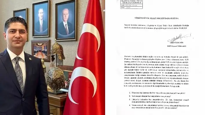 MHP Milletvekili Özdemir' den Bakan Uraloğlu'na 4 soru