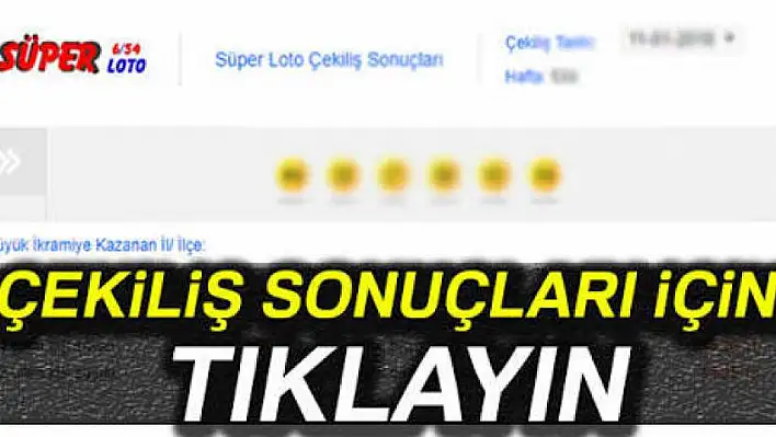 Milli Piyango Süper Loto sonuçları 5 Nisan büyük ikramiye verileri açıklandı