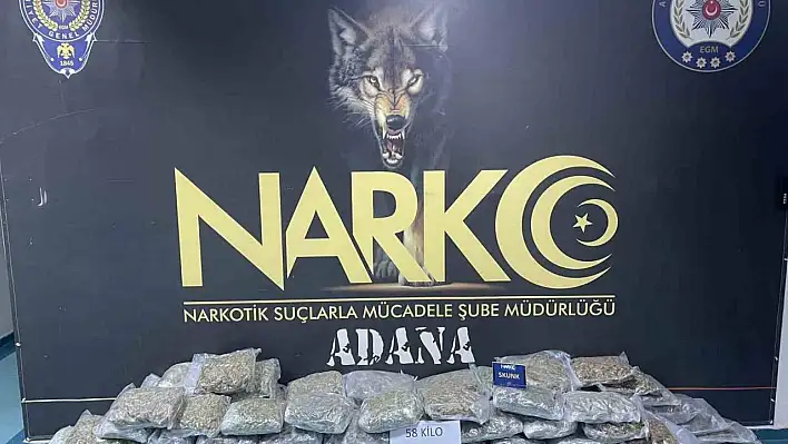 Narkotik köpeği Tinga 58 kilo esrar buldu