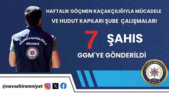 Nevşehir'de 7 yabancı uyruklu şahıs sınır dışı edildi