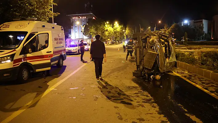 Nevşehir'de minibüs takla attı: 1 yaralı