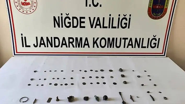 Niğde'de 75 tarihi obje ele geçirildi