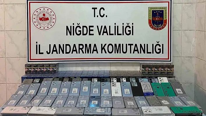 Niğde'de 78 adet kaçak cep telefonu yakalandı