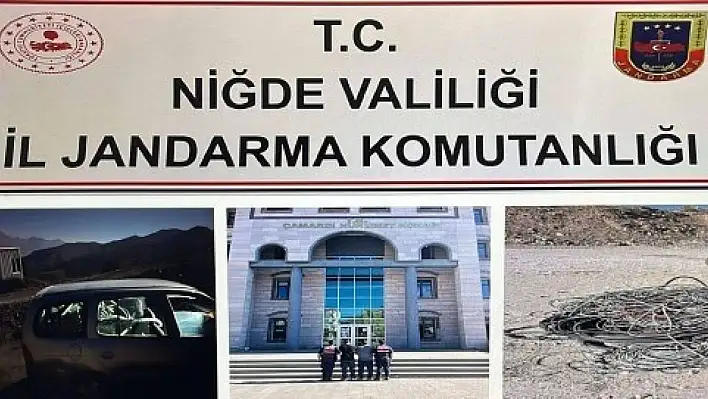 Kablo hırsızları yakalandı