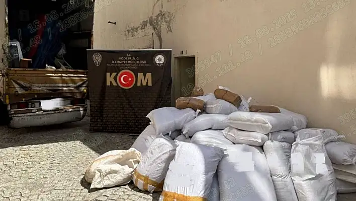 Niğde'de bin 600 kilo yakalandı
