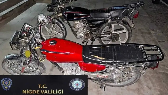 Niğde'de çalınan motosikletler bulundu!