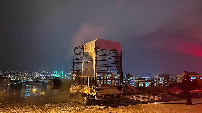 Park halindeki kamyonette yangın