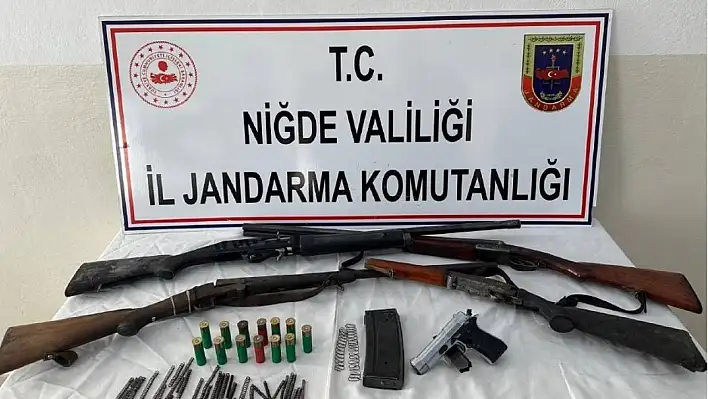 Niğde'de ruhsatsız silah operasyonu