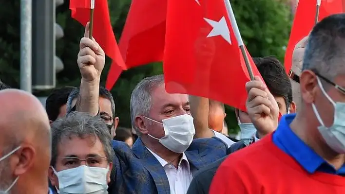 Nursaçan, Demokrasi Yürüyüşüne katıldı