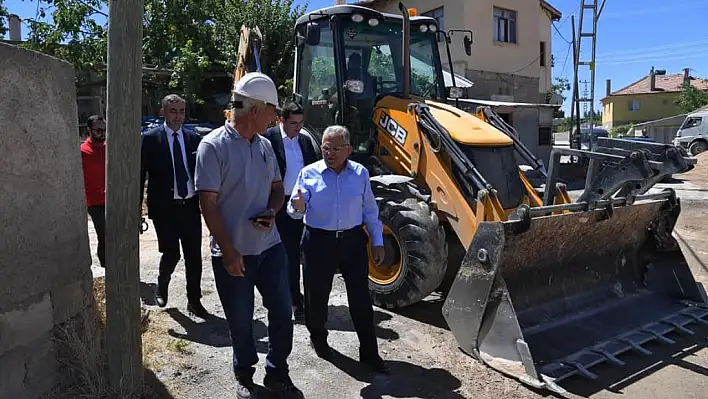 O mahallede doğalgaz çalışmaları başladı