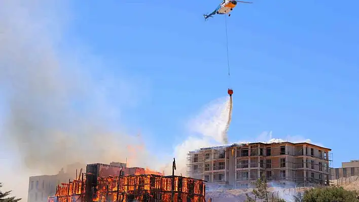 4 helikopter ve çok sayıda ekip alevlere karşı zamanla yarıştı