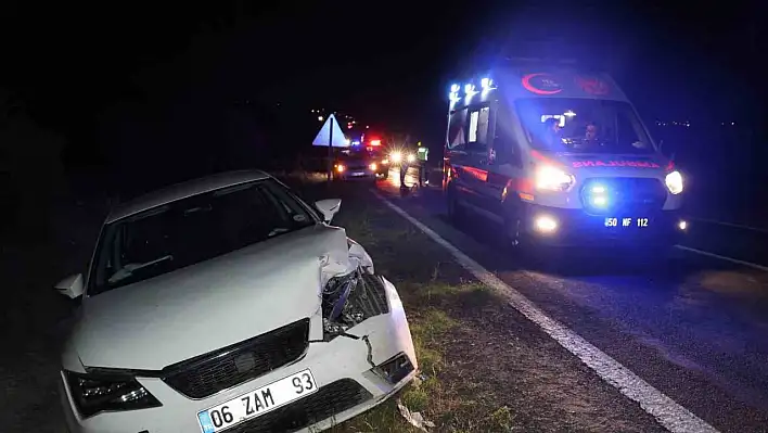 Nevşehir'de türüne az rastlanan kazada 4 kişi yaralandı