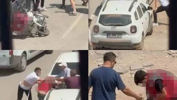 Trafikte kuryeye  şiddet