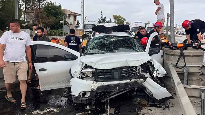 Adana otoyol gişesinde feci kaza!