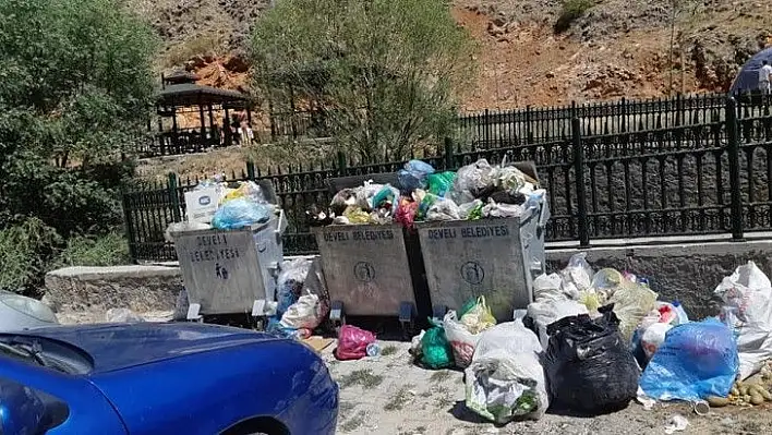 'Pisliklerini toplamadan giden ziyaretçilerimize ve pislikleri toplamayan belediyemize canı gönülden teşekkür ederiz'