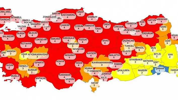 Kayseri'nin rengi kırmızı oldu