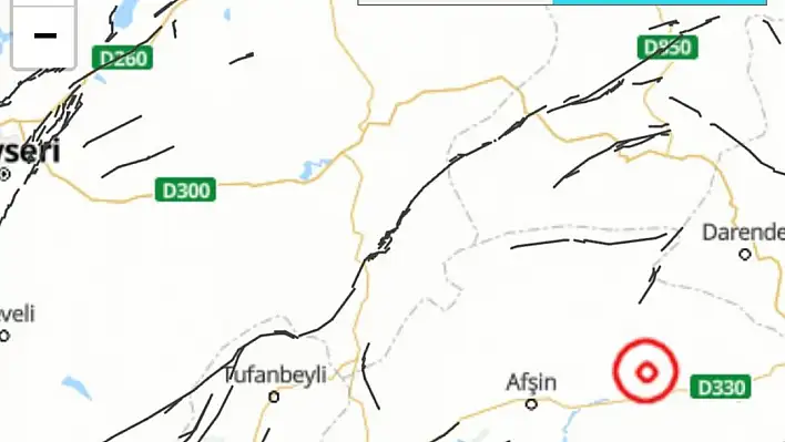 Sarız fayında 5 deprem meydana geldi