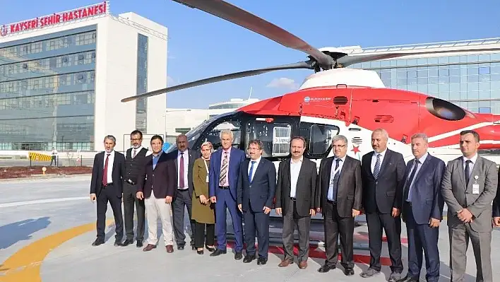 Şehir Hastanesine ilk helikopter ambulans indi