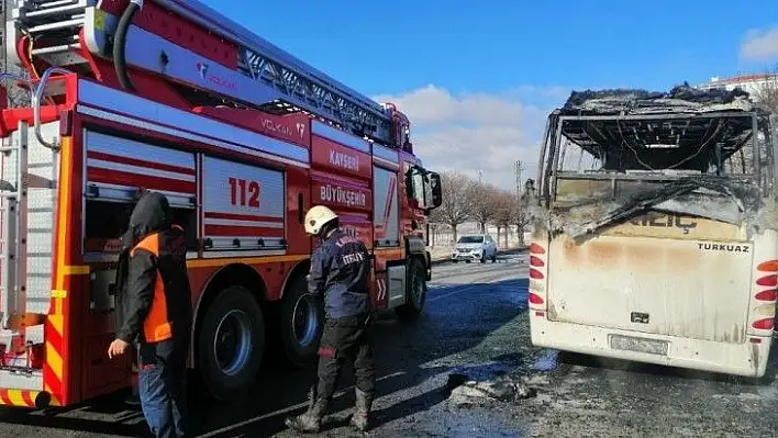 İşçi servisi küle döndü!