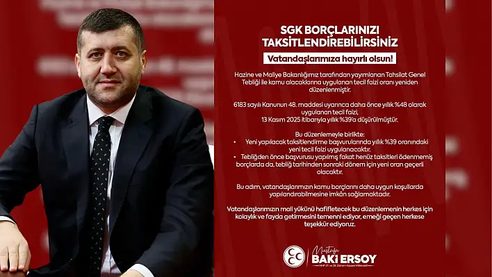 SGK borcu olanlara müjde! Tecil faizi 9 puan düşürüldü