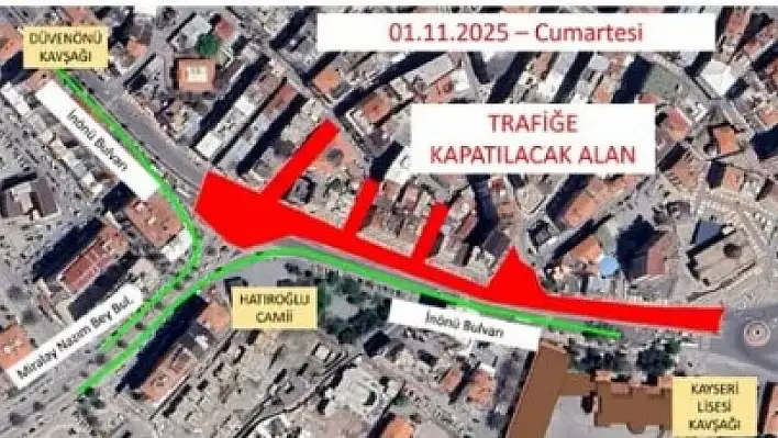 Sürücülere uyarı geldi: Kayseri'de o yol 2 günlüğüne kapatılacak
