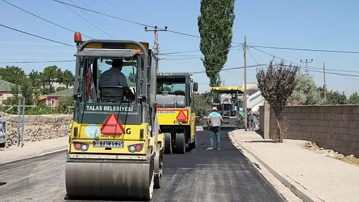 Talas kırsalında asfalt atağı...