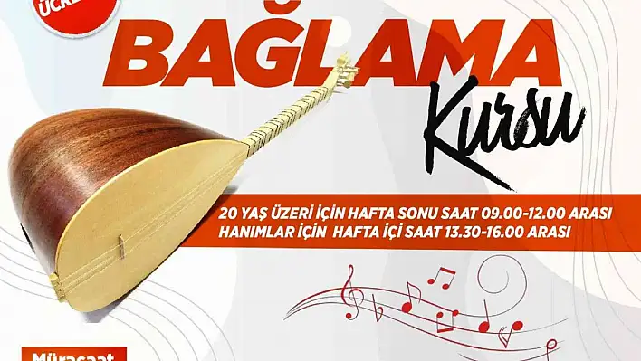 Talas Musiki Cemiyeti'nde bağlama kursu