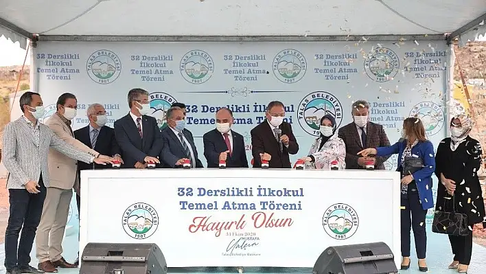 Talas'ta 32 derslikli ilkokulun temeli atıldı