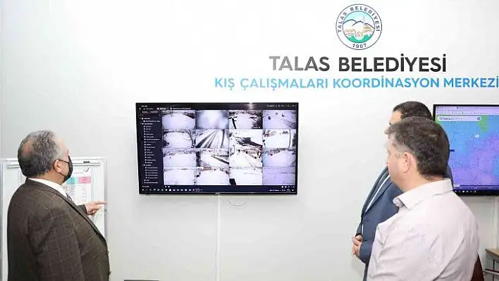 Talas'ta kış çalışmaları bu merkezden koordine ediliyor