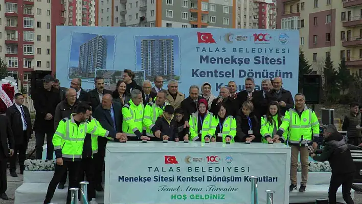 Talas'ta Menekşe Sitesi'nin temeli atıldı