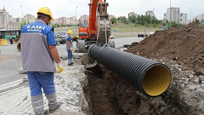 Talas'ta yağmur suyu hatları güçlendiriliyor