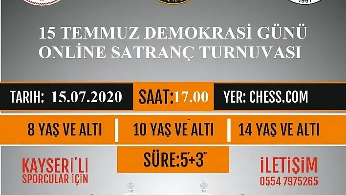 15 Temmuz Demokrasi Günü Online Satranç Turnuvası Tamamlandı