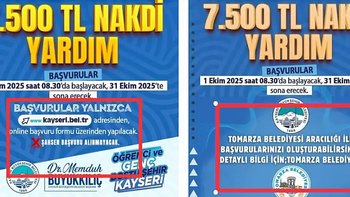 Tomarza Belediyesi'nden skandal nakdi yardım paylaşımı