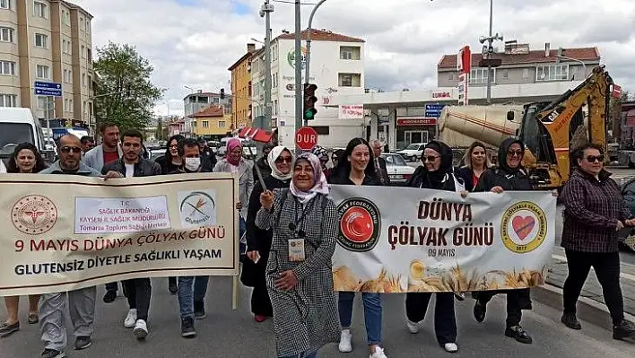 Tomarza'da Çölyak için farkındalık yürüyüşü düzenlendi