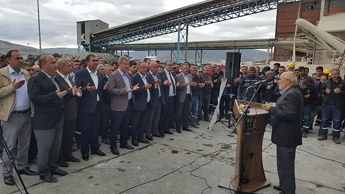 Turhal Şeker Fabrikası kireç ocağı dualar eşliğinde 85. kampanya için ateşlendi
