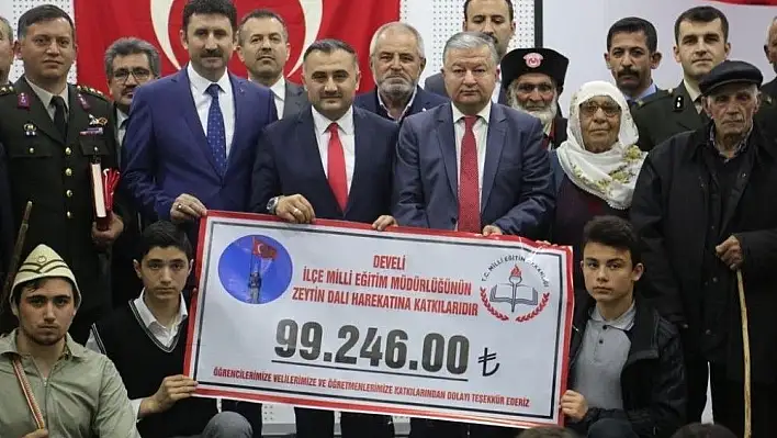 Türk Silahlı Kuvvetleri Güçlendirme Vakfı'ndan Develi İlçe Milli Eğitim Müdürlüğü'ne Altın Madalya Beratı
