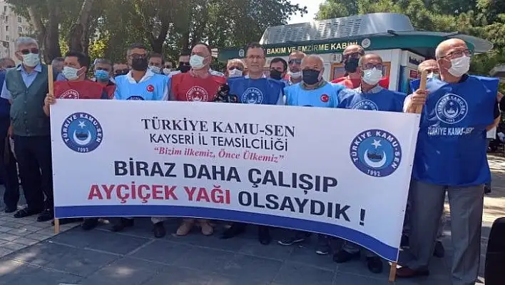 Türkiye Kamu-Sen'den 'Ayçiçek yağı olsaydık' eylemi