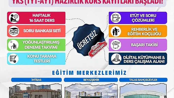 Gençlere yönelik ücretsiz kurslar başlıyor