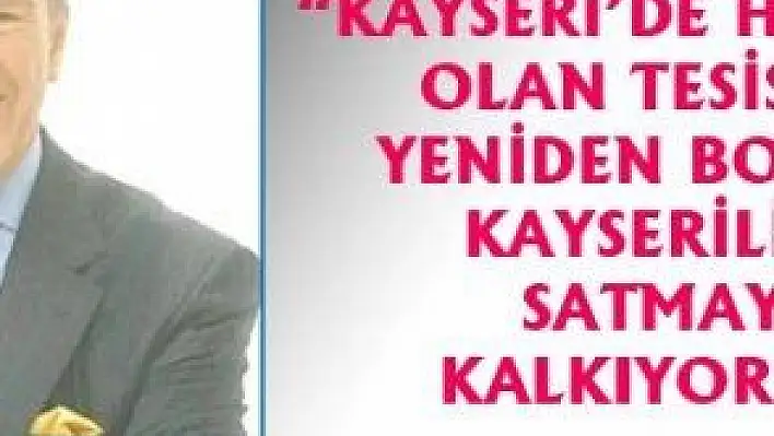 UĞUR DÜNDAR'DAN,BİR KAYSERİ YAZISI