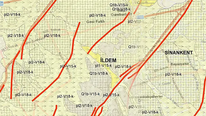 Uzmanı fay haritasını paylaştı - İşte İldem, TOKİ, Beyazşehir ve Sinankent bölgelerinin fay haritaları!
