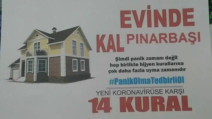 Uzunluoğlu'ndan Pınarbaşılılara 'Evde kal' çağrısı
