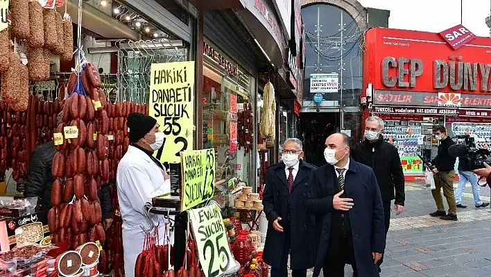 Vali Günaydın ile Başkan Büyükkılıç'tan koronavirüs denetimi