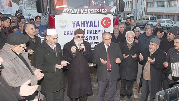 Yahyalı'dan yardım TIR'ları halep için yola çıktı