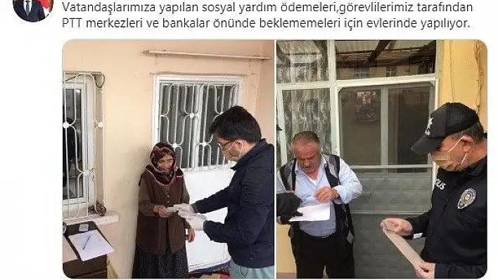 Yardım ödemeleri vatandaşların adreslerinde yapılıyor