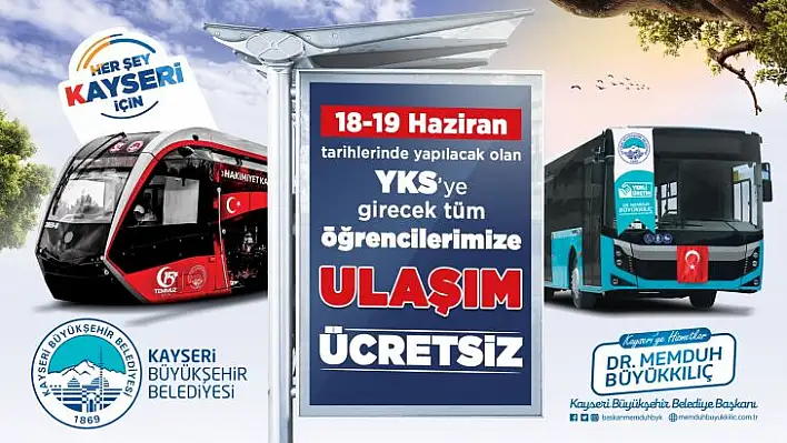 YKS öğrencilerine ücretsiz ulaşım desteği