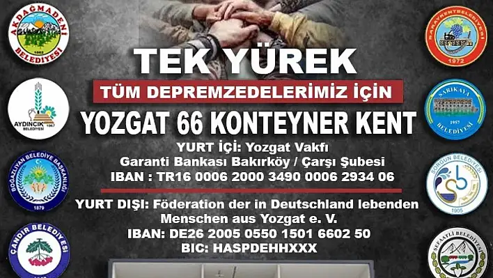 Yozgatlılardan deprem bölgesine konteyner kent