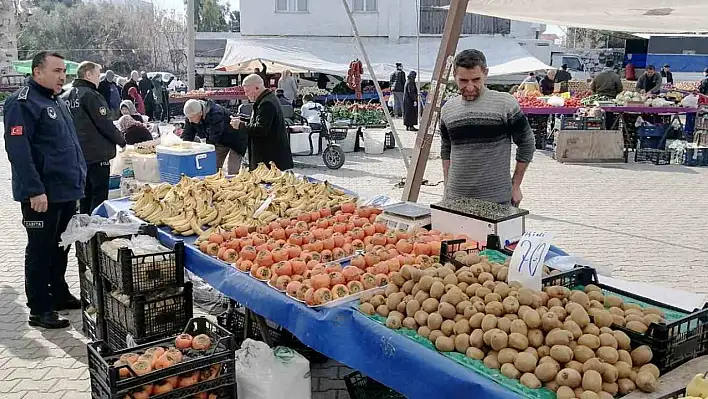 Halk pazarında etiket denetimi