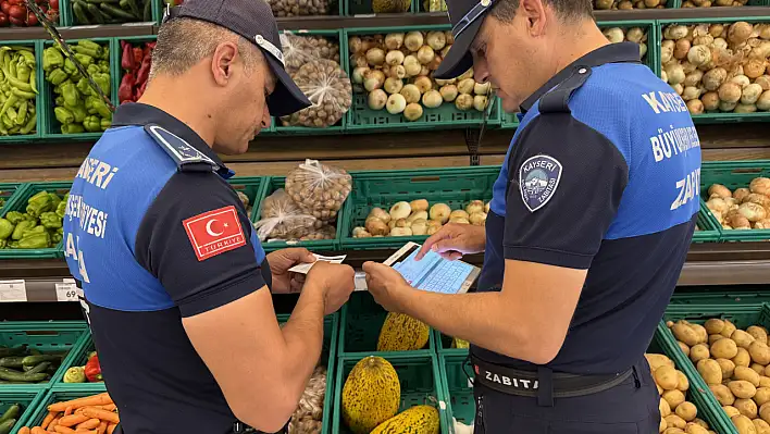Zabıtadan hal ve marketlerde denetim