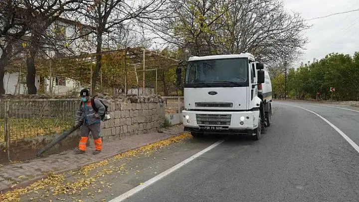 Melikgazi'de sonbahar temizliği devam ediyor
